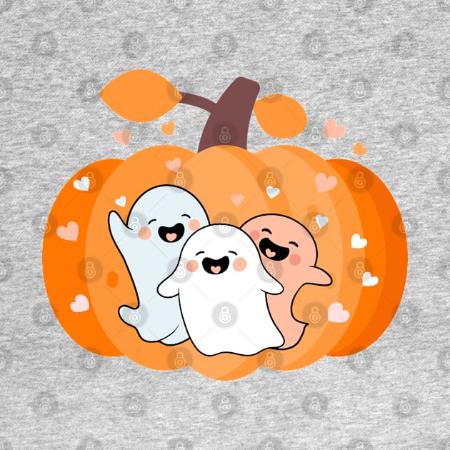 Cute Ghosts - Halloween by TaniTaArt